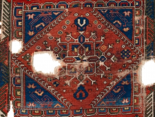 Circa 1750s West Anatolian Bergama rug Keyhole-design rug with Ghirlandaio medallion and Bellini-type arches. See similar example: Parsons Todd Bergama Rug. There are some stains in the central medallion, which can be  ...