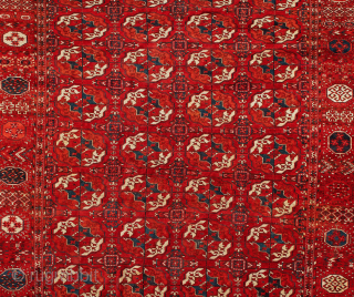  Turkmenistan, Central Asia Mid. 19th Century Tekke Main Rug.It's in Good Condition 205 x 310 cm                