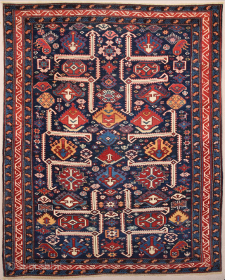 Amazing Colors ! Middle of the 19th Century Shirvan Rug Size 122 x 150 cm                  