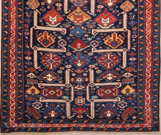 Amazing Colors ! Middle of the 19th Century Shirvan Rug Size 122 x 150 cm                  