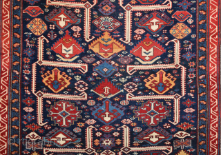 Amazing Colors ! Middle of the 19th Century Shirvan Rug Size 122 x 150 cm                  