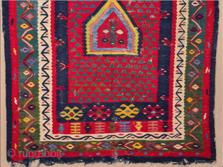 19th Century Anatolian Sharköy Kilim Size 108 x 150 cm It's in good condition.                   