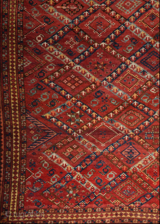 a rare example of Turkmenistan Beshir Main Rug. It's in good condition but not a high pile. All original untouched.All sides are original. Size 167 x 305 cm Cleaned professionally.   