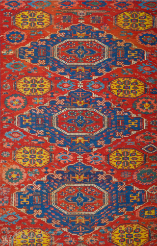 19th Century Zeichur Sumac It has very nice deep colors Size 180 x 225 cm Generally ıt's in good condition             