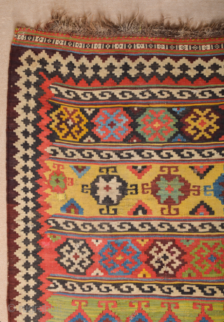 Late 19th Century Qashqai Kilim Size 175 x 305 cm It has great colors                   