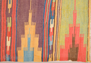 Colorful Early 18th Century Rare Collectible Anatolian Konya Area Safh Kilim Size 72 x 215 cm                 