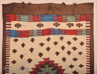 18th Century Rare Example Unique Size! This White Field single-panel village kilim was woven in the Mut region in the foothills of the Taurus Mountains. Kilims have probably been woven in that  ...