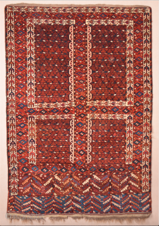 Circa 1800s Turkmen Yomud Engsi Size 123 x 182 cm                       