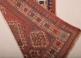 19th Century Caucasian Borjalo Rug Size 105 x 190 cm All the colors are naturel and in perfect condition ıt has only few knots old restoration.Ends and selvedges are original.   