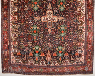 19th Century Persian Khamseh Rug in good condition size 142x185 Cm                      