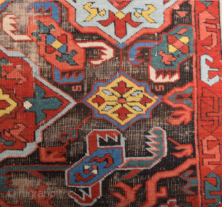 An Unusual Colorful Middle Of 19th Century Caucasian Zeichur Rug Size 100 x 145 cm                  