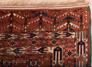 Late 19th Century Yamud Engsi It's in Perfect Condition and All is Original Untouched one Size 132 x 182 cm             