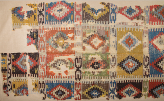 Circa 1800s or Early Anatolian Konya Kilim Fragment Probably Seydişehir Area Piece Size 153 x 295 cm                