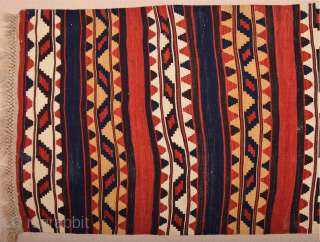 Circa 1880s Caucasian Kilim All is original It's in perfect condition All the colors are natural Size 93 x 16 cm            