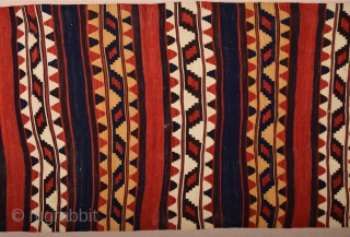 Circa 1880s Caucasian Kilim All is original It's in perfect condition All the colors are natural Size 93 x 16 cm            