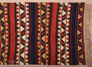 Circa 1880s Caucasian Kilim All is original It's in perfect condition All the colors are natural Size 93 x 16 cm            