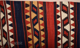 Circa 1880s Caucasian Kilim All is original It's in perfect condition All the colors are natural Size 93 x 16 cm            