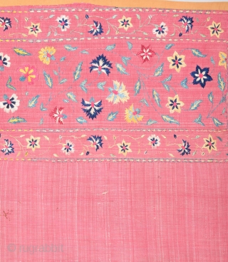 19th Century Indian Textile It's in Perfect Condition Size 70 x 128 Cm                    