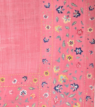 19th Century Indian Textile It's in Perfect Condition Size 70 x 128 Cm                    