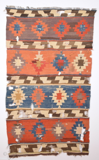 Early 19th Century Anatolian Konya Kilim Size 110 x 190 Cm.                      