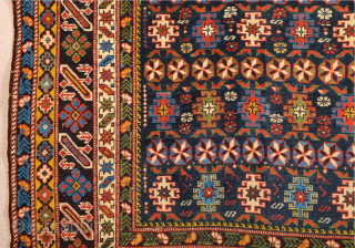 1880s  Shirvan Chi-Chi Rug It has nice colors size 126 x 210 cm                   