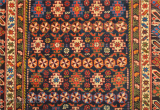 1880s  Shirvan Chi-Chi Rug It has nice colors size 126 x 210 cm                   