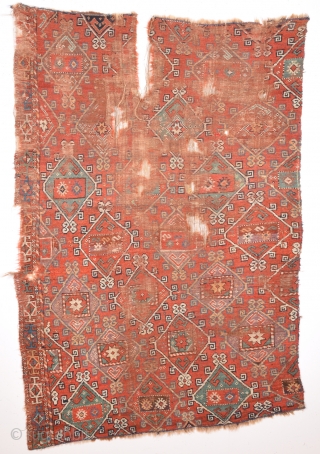 Really Unusual Early 18th Century Anatolian Rug Fragment Size 120 x 170 Cm                    