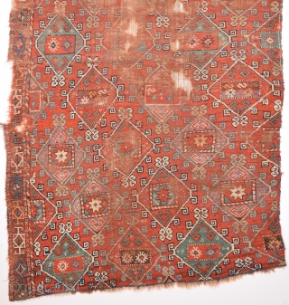 Really Unusual Early 18th Century Anatolian Rug Fragment Size 120 x 170 Cm                    