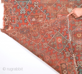 Really Unusual Early 18th Century Anatolian Rug Fragment Size 120 x 170 Cm                    