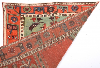 Early 19th Century Konya Ladik Rare Rug.It's in Really Good Condition.It Has Unusual Border.Size 110 x 153 Cm               