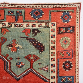 Early 19th Century Konya Ladik Rare Rug.It's in Really Good Condition.It Has Unusual Border.Size 110 x 153 Cm               