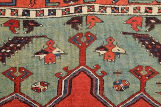 Early 19th Century Konya Ladik Rare Rug.It's in Really Good Condition.It Has Unusual Border.Size 110 x 153 Cm               