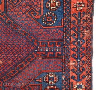 Circa 1800s Anatolian Bergama Probably Yüncü Area Unusual Rug.It's in Good Condition And Has Good Pile Need Some Small Work or Keep As It Is.Size 128 x 131 Cm    