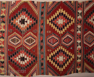 Early 19th Century Konya Karapınar Kilim Size 167 x 363 cm                      