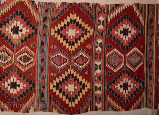 Early 19th Century Konya Karapınar Kilim Size 167 x 363 cm                      