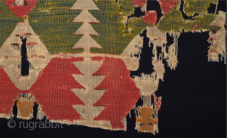 18th Century Central Anatolian Kilim Fragment Size 78 x 105 cm Cleaned and mounted professionaly already.                 