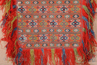 Colorful Croatia Kilim Circa 1880's size 42 x 64 cm All the colors are naturel It's in good condition.              