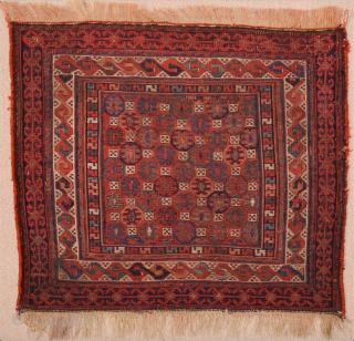 Late 19th Century Shahsavan Sumac bagface Size 60 x 52 cm Untouched Original Piece                   