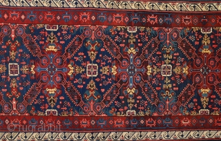 19th Century Caucasian Zechur Rug With Perfect Condition And All The Colors Are Naturel.Size 146 x 350 Cm Untouched One As Found İt.          