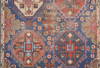 Circa 1800s Unusual Early East Caucasian Fragment Size 88 x 132 Cm It Has Great Colors.                 