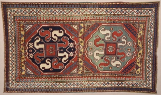 19th Century Caucasian Cloudband Rug.It's in perfect condition.Size 130 x 225 Cm                     