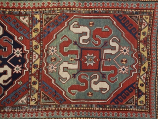 19th Century Caucasian Cloudband Rug.It's in perfect condition.Size 130 x 225 Cm                     