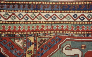 19th Century Caucasian Cloudband Rug.It's in perfect condition.Size 130 x 225 Cm                     