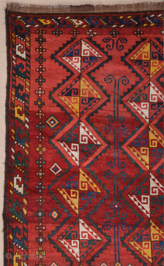 Mid 19th Century Uzbekistan Karakalpak Rug Size 112 x 182 cm                      
