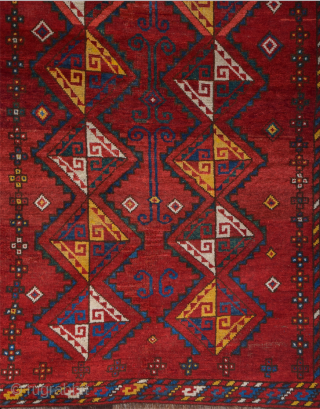 Mid 19th Century Uzbekistan Karakalpak Rug Size 112 x 182 cm                      