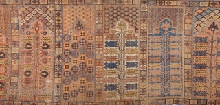 18th Century Khotan With Saph Design.It Has Perfect Colors Size 107 x 290 Cm Completely Original Untouched One.               