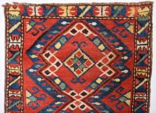 19th Century Özbek Yastık It Has Good Pile Size 55 x 90 Cm                    