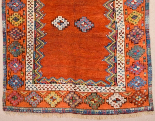 Early 19th Century Central Anatolian Konya Prayer Rug It rare design and has great colors on it.Little missing borders but Rest of them perfect condition high pile on it.Size 113 x 183  ...