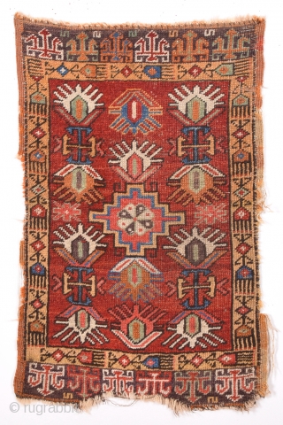 Early 19th Century Anatolian Konya Yastık.Size 55 x 90 Cm.It Has Great Colors.                    