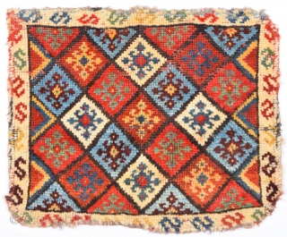 19th Century In this small-format Qashqai Colorful Bag Size 44 x 53 cm It has really good shiny wool.              